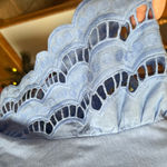 Matilda Jane  periwinkle dress with lace‎ ruffle sleeves. Size L NWT Photo 1