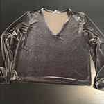Madewell Velvet V-Neck velvet balloon Sleeve Top Photo 0