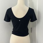 Lululemon Size 4 Black Align Tee T-Shirt Short Sleeve Workout Top Photo 3