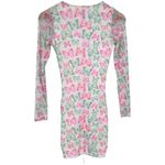 Princess Polly  Mesh Butterfly Mini Dress size 0 Long Sheer Sleeves Ruched Front Photo 10