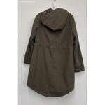 DKNY Green Women's Water Resistant Hooded Long Line Parka Jacket. - Size S Photo 4
