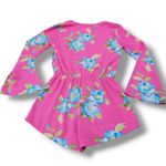 Mimi Chica Romper Size Small Womens Flare Long Sleeve Floral Bohemian Boho Style Photo 2