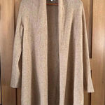 White + Warren 100% Cashmere Open Front Cardigan Sweater Tan Women’s size Medium Photo 0