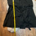 Anthropologie Cartonnier Vest Blazer Size Medium Tie Waist with Pockets Black Photo 4