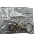 NEW Real Simple RS silver & gold drop dangle circle fashion earrings sty… Photo 2