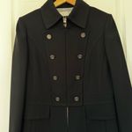 Tahari Arthur S. Levine Black Military Coat Gold Crest Buttons Tailored Size 8 Photo 7