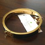 Kate Spade  Black & Gold Bangle Bracelet NWT Photo 4
