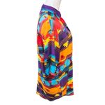 Vintage TRIBES Southwestern Aztec Button Up Blouse with Shoulder Pads (M) Red Size M Photo 1