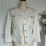 Calvin Klein Classic  White Denim Jacket Photo 2