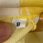 Vintage 60s 70s Amelia Gray Yellow Cream Checkered Long Sleeve Mock Neck Dress Size 8 Photo 4