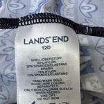 Lands End Blue Boho Chic Tankini Top padded cup bra UPF 50 Swim Suit 12 D Halter Photo 3