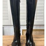 All Saints London Harlem Leather Knee High Black Boots Size 6 NWOB Sleek Edgy Photo 5