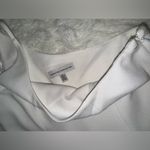 Dress the Population NWOT AMY crepe one shoulder maxi slit white gown sz M Photo 5