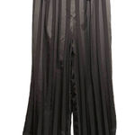 NWT Vacate‎ The Label Kyoto Noir Stripe Satin Wide Leg Pants Size Small Black Photo 0
