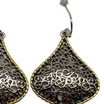 NEW REAL SIMPLE drop dangle open mesh pattern gold and silver fashion ea… Photo 5