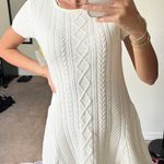 CeCe by Cynthia Steffe Ivory cable knit sweater dress size PL Photo 4