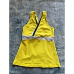 Lululemon Yellow Black White Deep V Faux Wrap Front Athletic Tank Top Size 6 Photo 5