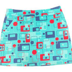 Loudmouth Ladies Golf Skort 8 Track Print Size 6 Blue Photo 0