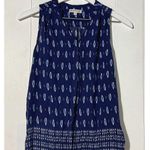 Artisan NY Sleeveless Blouse Boho V-Neck Soft Airy Blue Size Small Photo 0