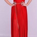 Rare London  Modest Bardot Maxi Dress - Red Photo 0