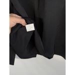 BTFBM Women’s M Black Satin Button Down Shirt Lantern Long Sleeve Office Casual Size M Photo 7