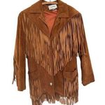 Vintage Cedars Suede Leather Fringe western cowboy brown coat Jacket M Size M Photo 0