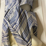Nara Milano Blue and White Striped Cut Photo 4