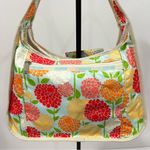 LeSportsac Hobo Bag Mums Floral Print With Pouch Lightweight Nylon Multicolored Photo 3