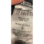 CP Shades Regina Velvet Dress Women Size Small Black Silk Blend Shirt Tab FLAW Photo 6