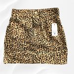 Billabong  Leopard Denim Skirt 5 Pocket Size 27 NWT Photo 0