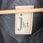 JKT Vegan Black Faux Leather Moto Biker Jacket Shearling Collar Women’s M Size M Photo 5