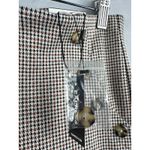 EXPRESS Women’s Small White, Black, & Orange Tweed Pants w/ Button Accents Photo 4