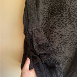 Chico's Chico’s Black Flock Cheetah Top Long Sleeve Size 2/L Photo 2