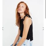 Madewell Black  Tie Shoulder Tank Top Photo 5
