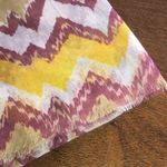Boho Yellow & Maroon Zig Zag Geometric Scarf Wrap Photo 3