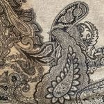 Dots gray/black paisley plunging vneck sweater blouse Black Size L Photo 6