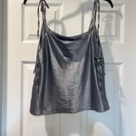 Topshop  Blue/ Gray Satin Cami Top Photo 1