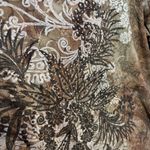 Dress Barn Brown Embellished top Sz L 3/4 Sleeve Boho Whimsigoth Fairycore Y2K Photo 2