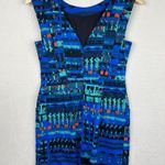 Anthropologie  Plenty Tracy Reese Blue Abstract Tapestry Paint Print Dress Size 6 Photo 4