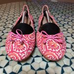 EUC J McLaughlin Mercer Ballet Flats Pink Floral Pattern Bow Accent Women's 8.5 Photo 1
