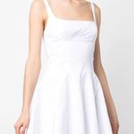 GIOVANNI BEDIN Godet Flared Cotton Mini Dress In White Size 6 Photo 0