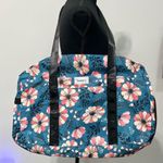 New Sivaletis 22” Large Duffle Bag with Shoe Pocket Navy Floral Weekender Gym Blue Photo 2