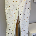 Rachel Zoe NWT White Pull-on Pants with Colorful Fruit Print Size 4 Photo 0