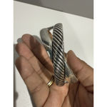 Crossover‎ Silver Tone Cable Bracelet Jewelry Hinged Bangle 7" NWOT Photo 2