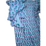 Oliphan Floral Smocked Ruffle Mini Dress Pink Green White Sleeveless Summer S Photo 8