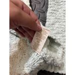 Free People Songbird Nubby Knit V-Neck Sweater Mint Green Sz XS Cotton Boucle Photo 5