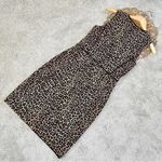 J.Crew Vegas Animal Leopard Print Sheath Dress Knee Length Bi-Stretch Cotton Photo 6