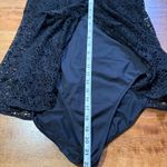 Ralph Lauren Black Lauren  Crochet Cutout Bandeau One Piece Swimsuit in size 12  Photo 3