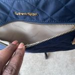 Calvin Klein Y2k Cross Body Bag Quilted Fabric Blue Brown Photo 10