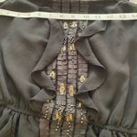 Anthropologie LuPruvia Off shoulder Dress Black Sequin Detail L Photo 2